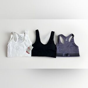 Lot Of 3 Pro Fit New Balance All In Motion Size Small XS Athletic Sports Bras
